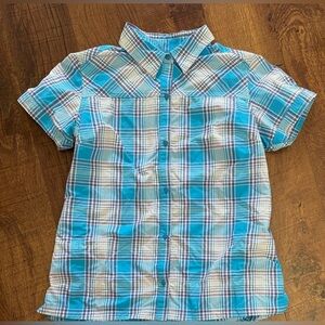 Columbia women’s button down SS short sleeve shirt Omni-wick Sz XL/extra large